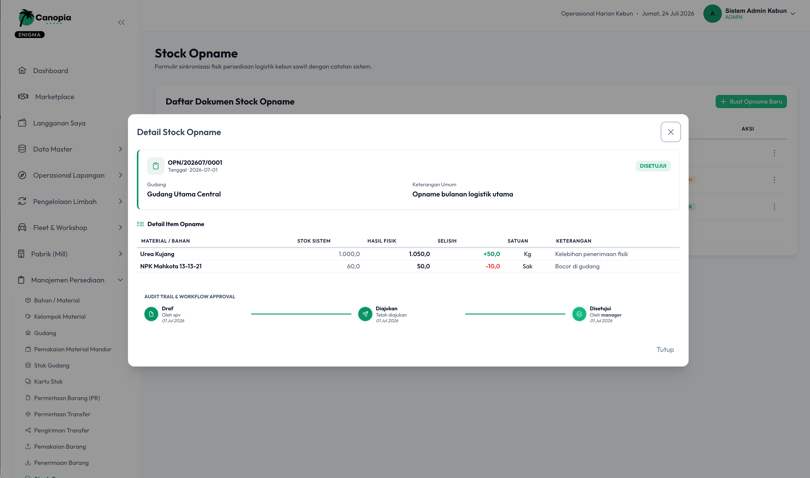 Stock Opname